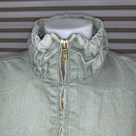 Live a little zip up green jacket adorable - Picture 4 of 7